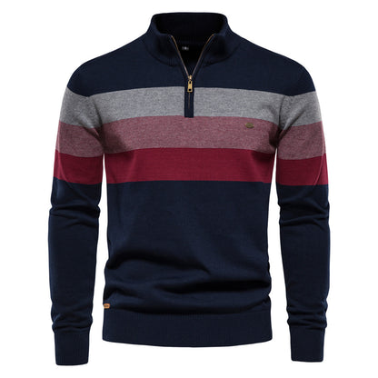 Men's Stand Collar Knit Sweater