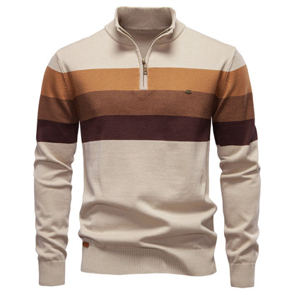 Men's Stand Collar Knit Sweater