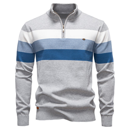 Men's Stand Collar Knit Sweater