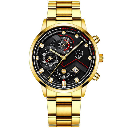 Men's Steel Band Quartz Watch