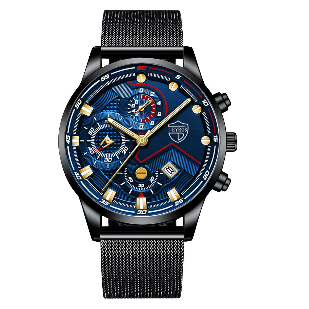 Men's Steel Band Quartz Watch