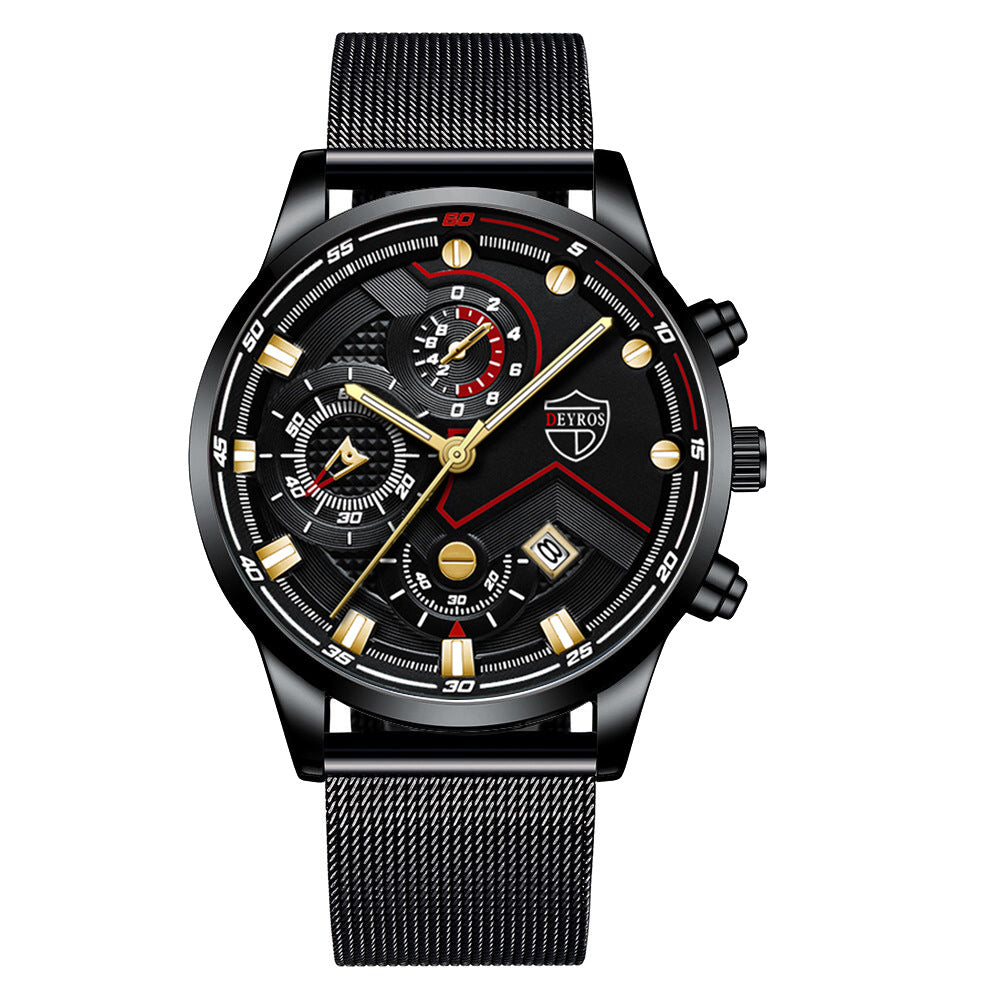 Men's Steel Band Quartz Watch