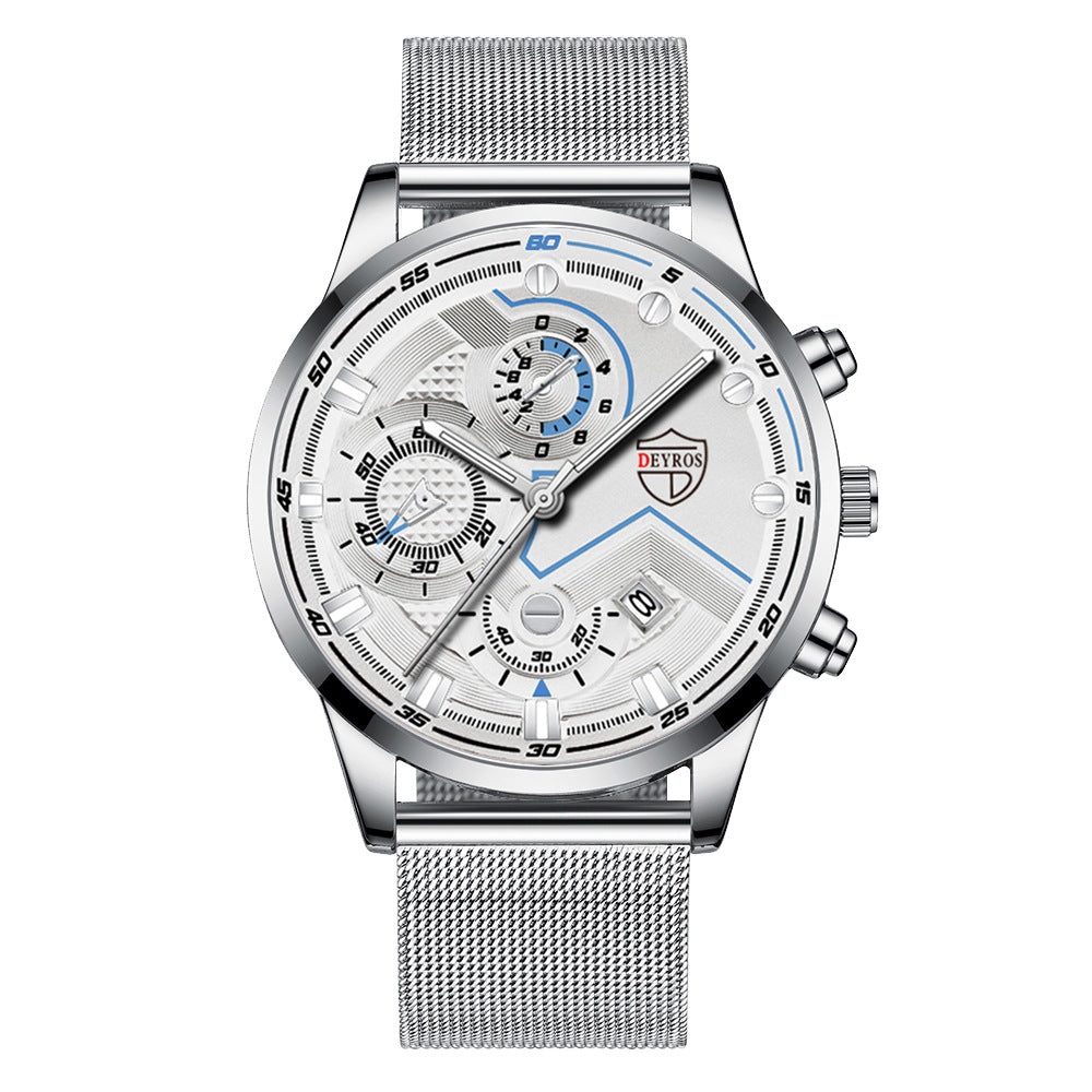 Men's Steel Band Quartz Watch