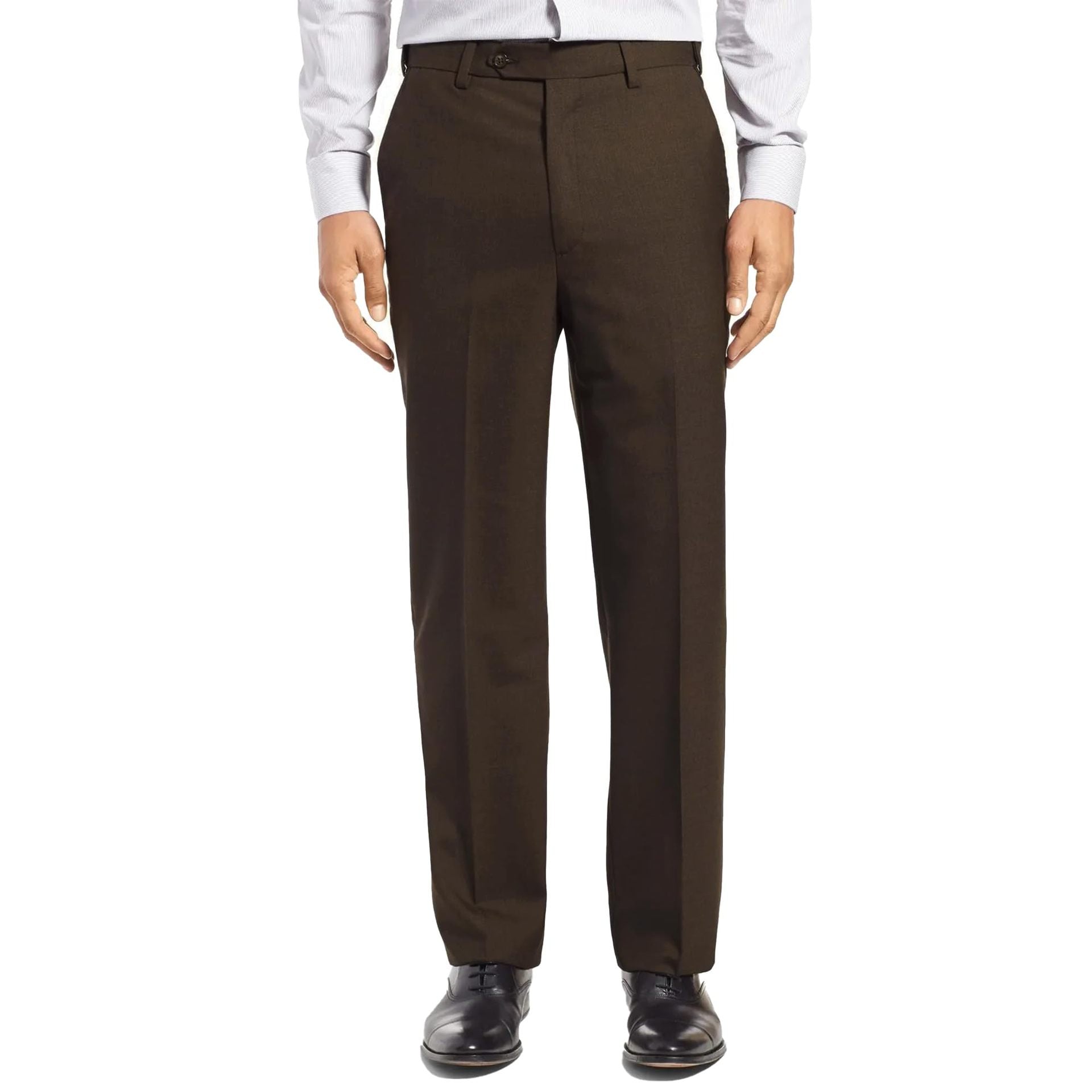 Men's Straight Fit Cotton Blend Dress Pants
