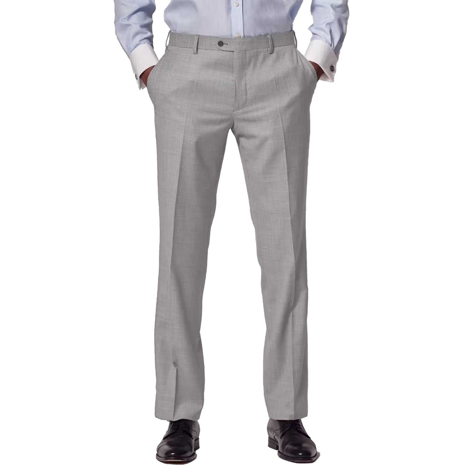 Men's Straight Fit Cotton Blend Dress Pants