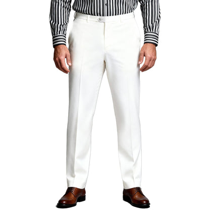Men's Straight Fit Cotton Blend Dress Pants