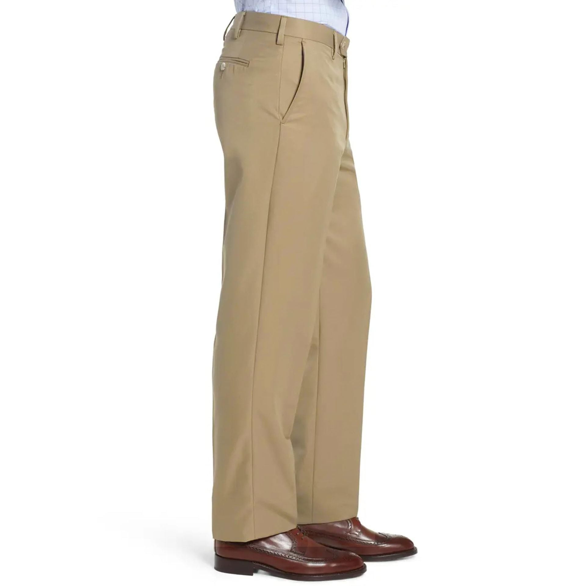 Men's Straight Fit Cotton Blend Dress Pants