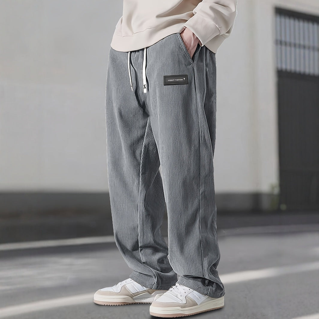 Men's Straight Leg Corduroy Casual Pants