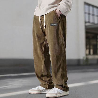 Men's Straight Leg Corduroy Casual Pants