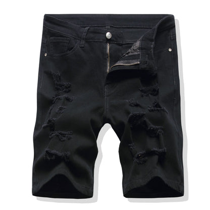 Men's Stretch Denim Mid-Length Shorts