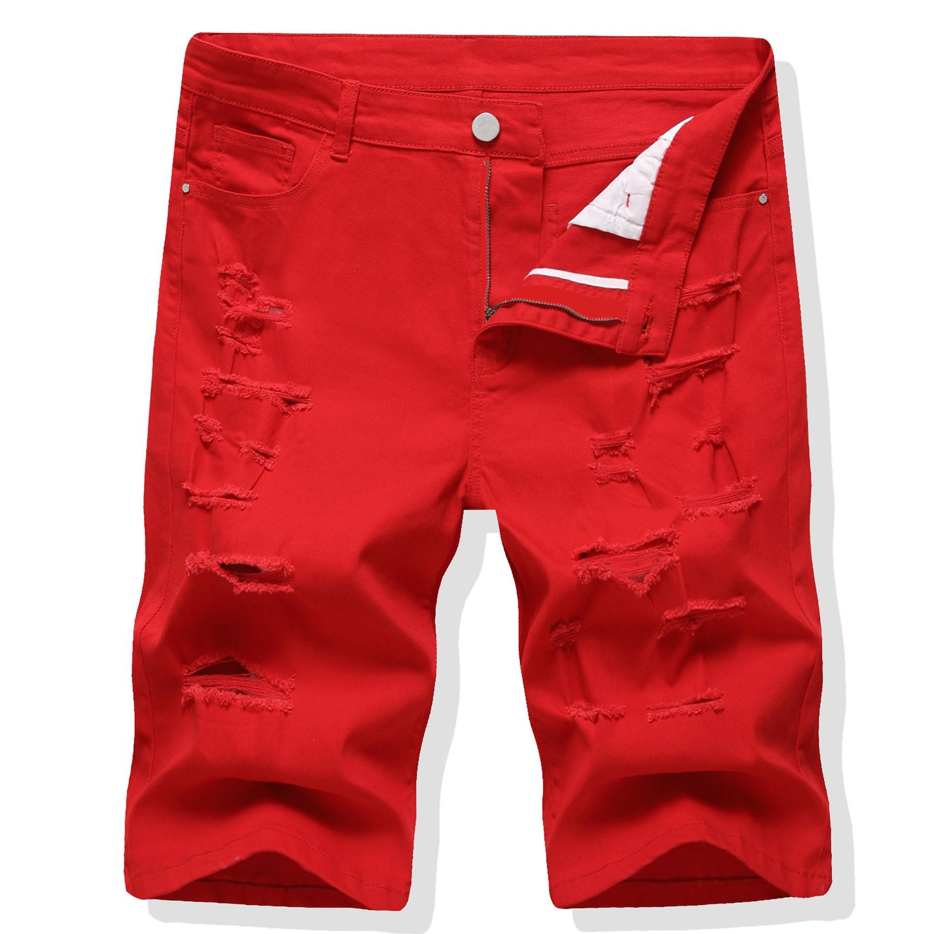Men's Stretch Denim Mid-Length Shorts