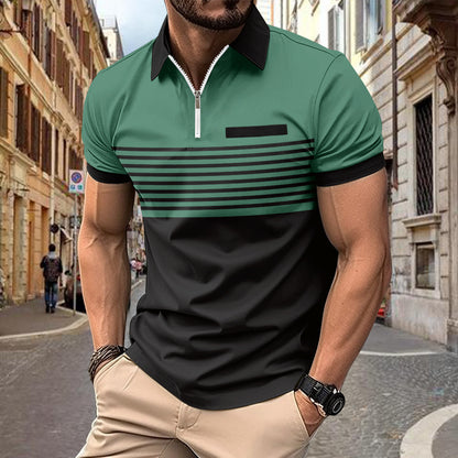 Men's Striped Polo Shirt