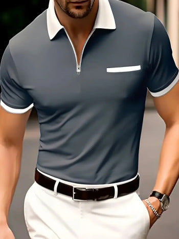 Men's Striped Polo Shirt