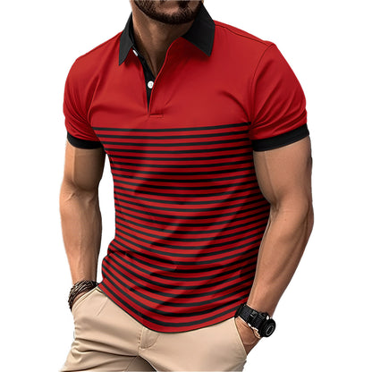 Men's Striped Polo Shirt