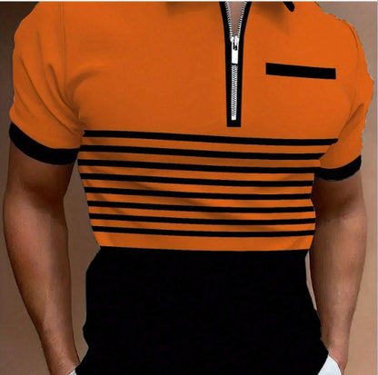 Men's Striped Polo Shirt