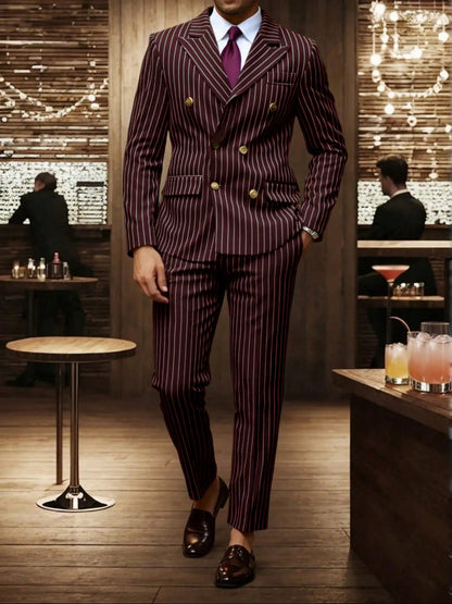 Men's Striped Suit Set