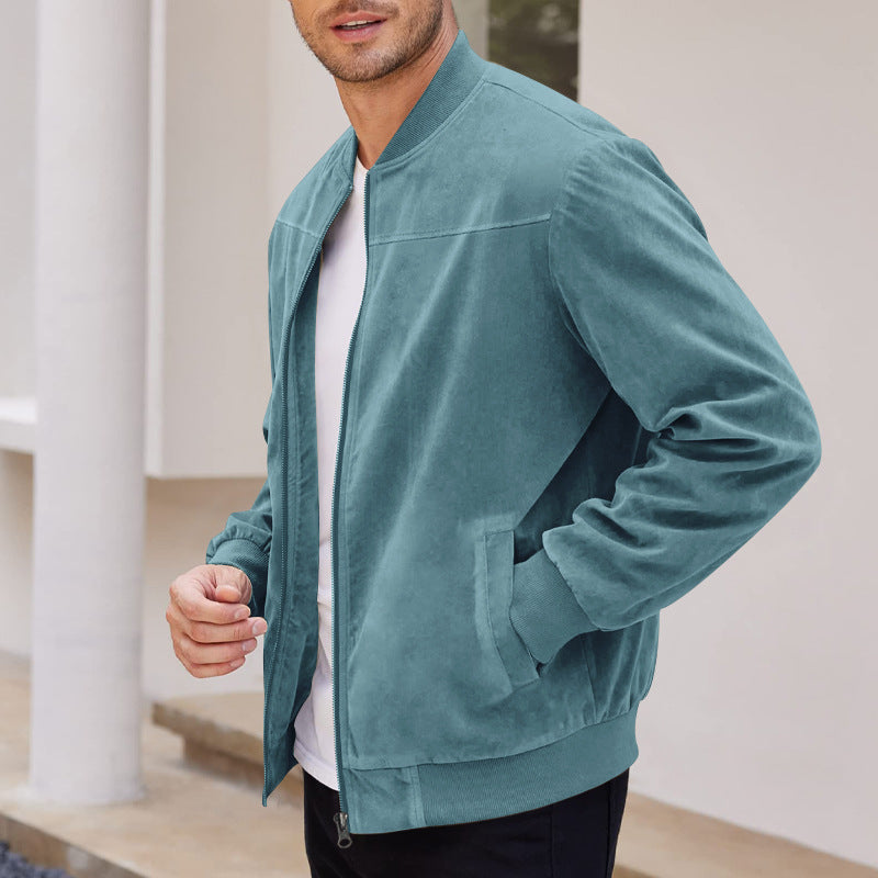 Men's Suede Zipper Jacket