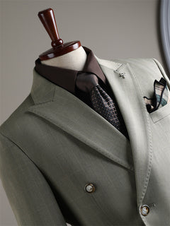 Black plaid suit trousers