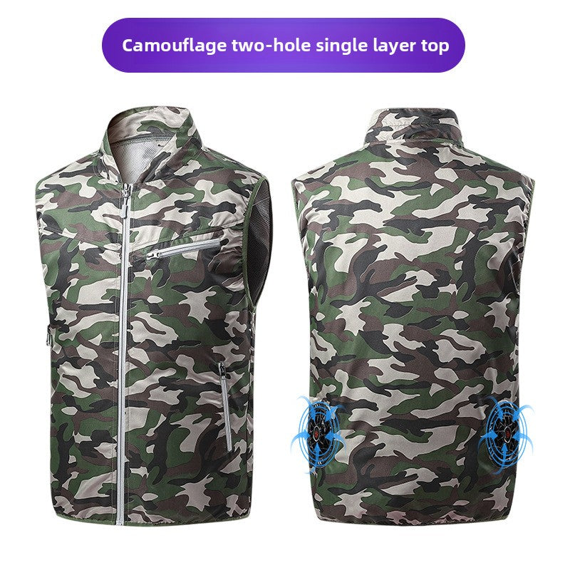 Men's Summer Cooling Fan Vest Reflective Work Vest