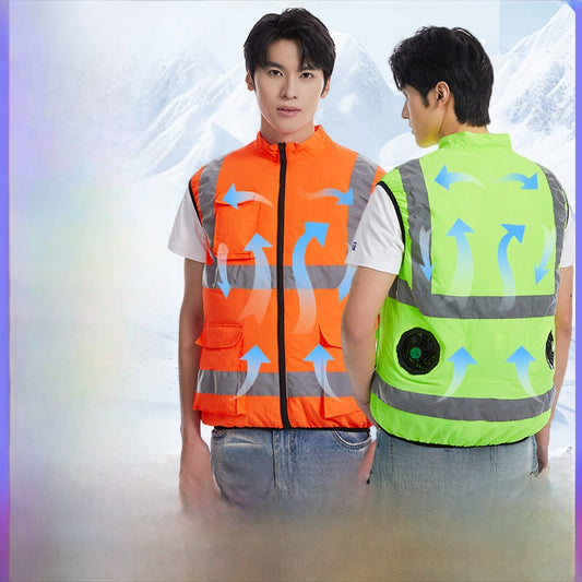 Men's Summer Cooling Fan Vest Reflective Work Vest