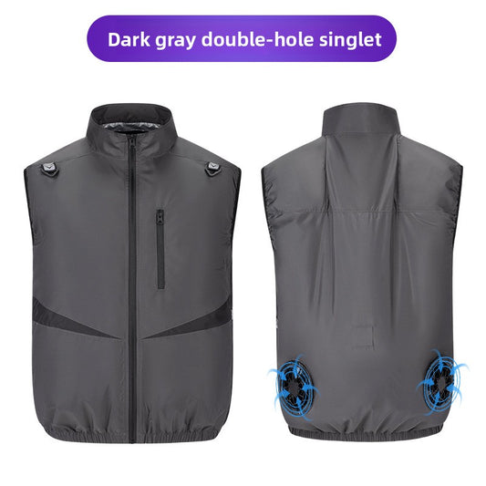 Men's Summer Cooling Fan Vest Reflective Work Vest