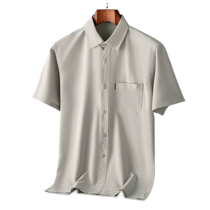 Men's Summer Loose Fit Ice Silk Short Sleeve Shirt