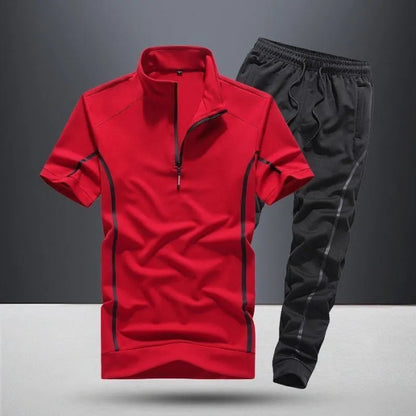 Men's Summer Zippered Sport Suit