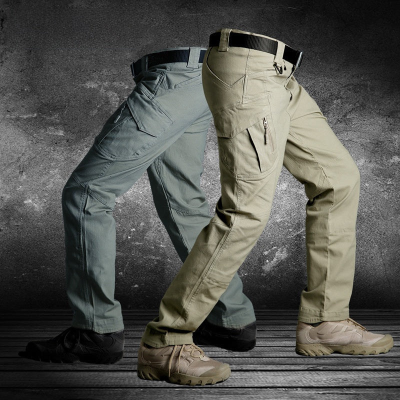 Men's Tactical Cotton Pants with Multiple Pockets