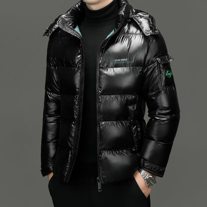 Men's Thick Warm Glossy Cotton Jacket