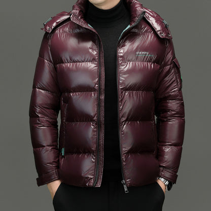 Men's Thick Warm Glossy Cotton Jacket