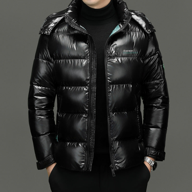 Men's Thick Warm Glossy Cotton Jacket