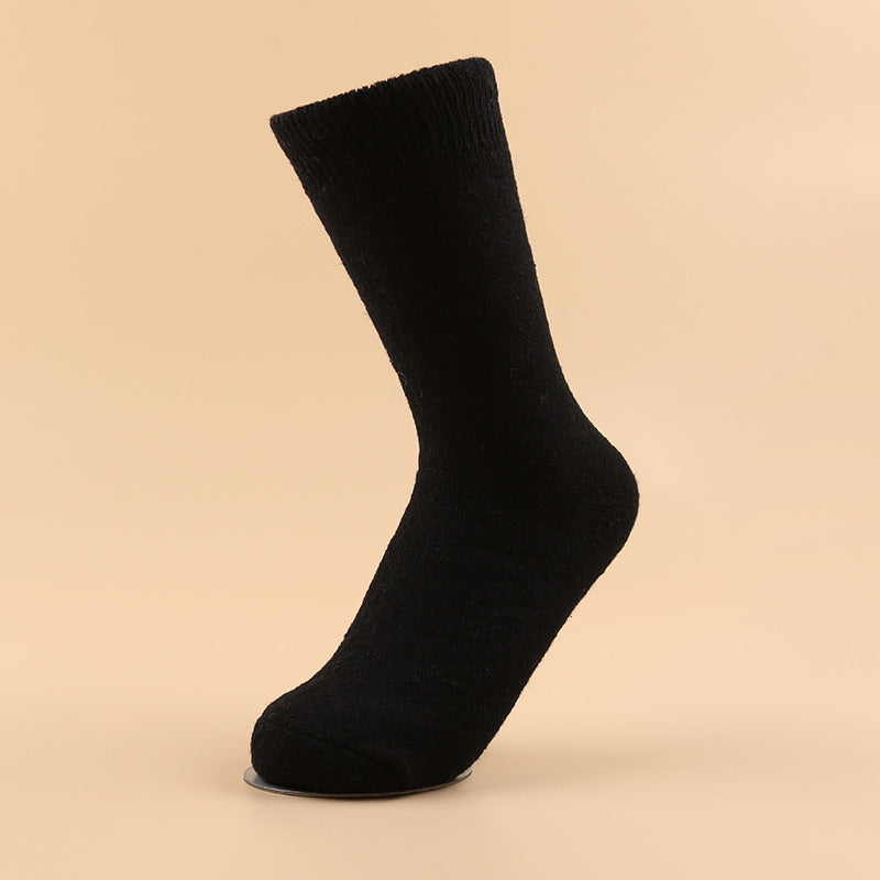 Men's thick wool mid-tube socks