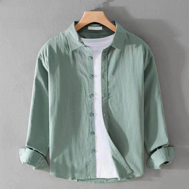 Men's Thin Long-Sleeve Shirt for Spring and Summer