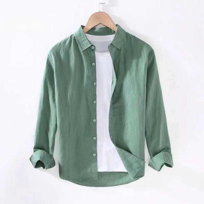 Men's Thin Long-Sleeve Shirt for Spring and Summer