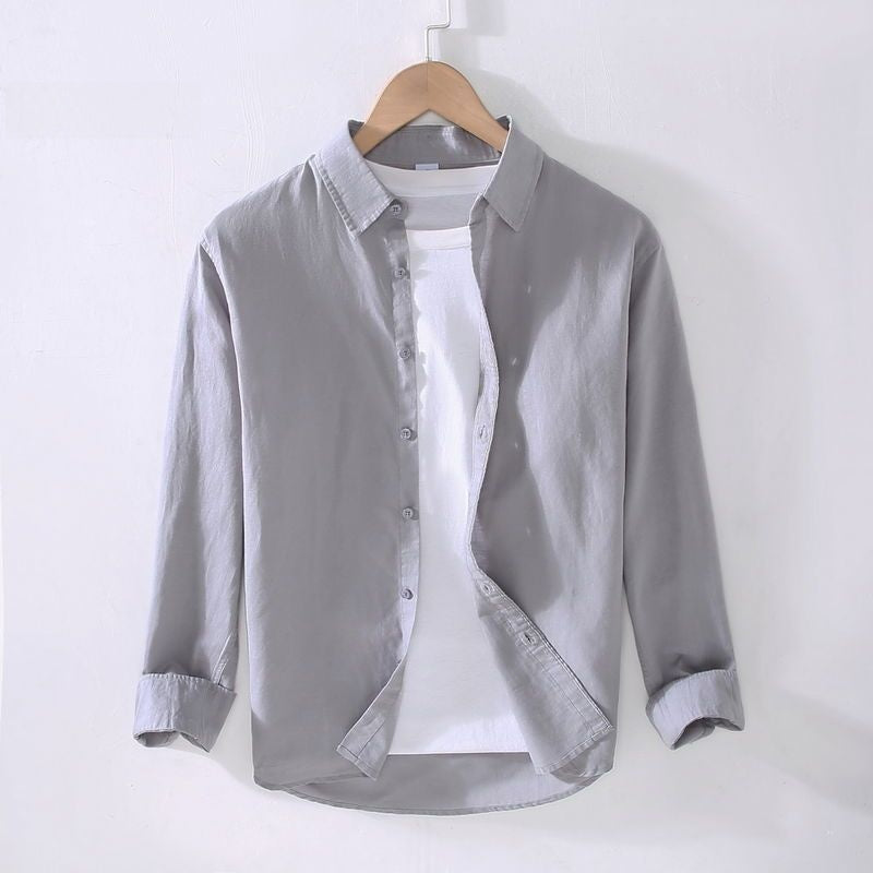 Men's Thin Long-Sleeve Shirt for Spring and Summer