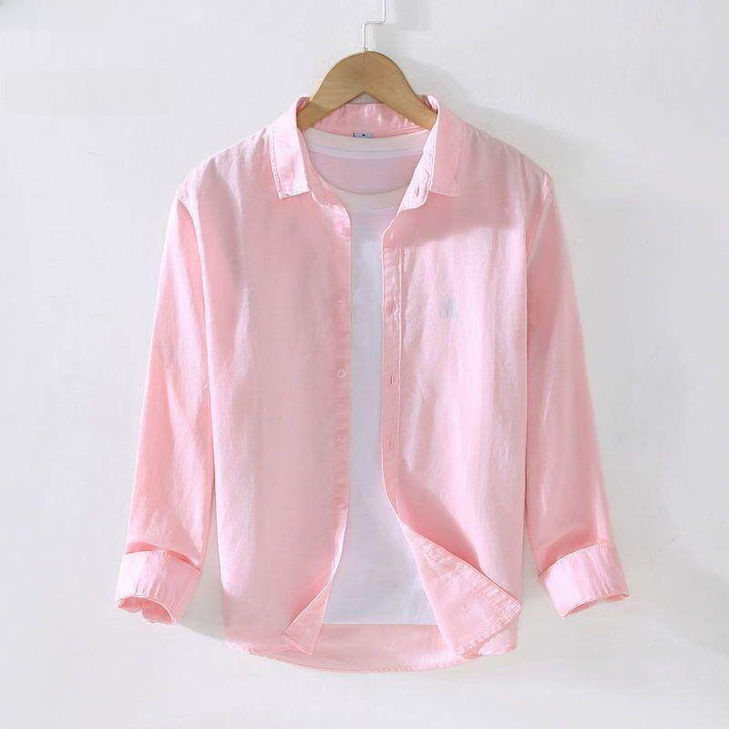 Men's Thin Long-Sleeve Shirt for Spring and Summer