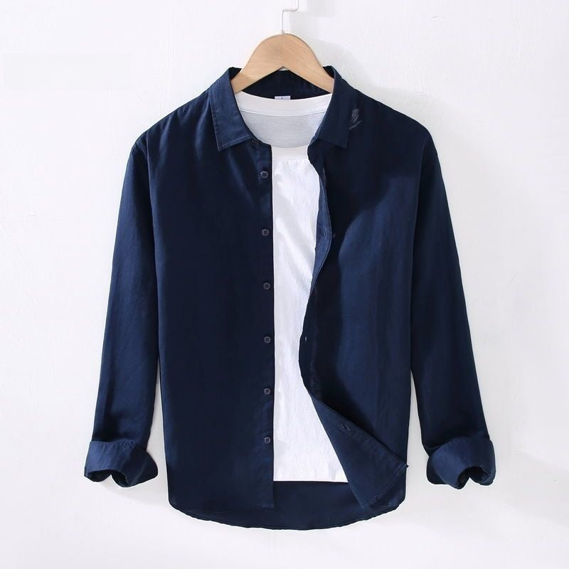 Men's Thin Long-Sleeve Shirt for Spring and Summer
