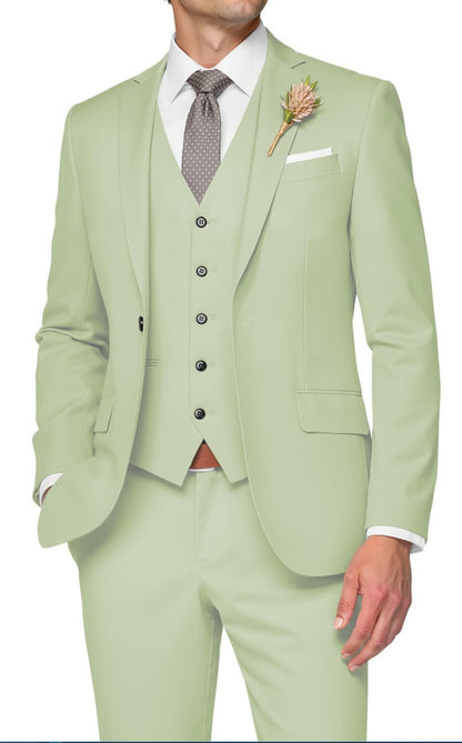 Men's Three-Piece Slim Fit Suit