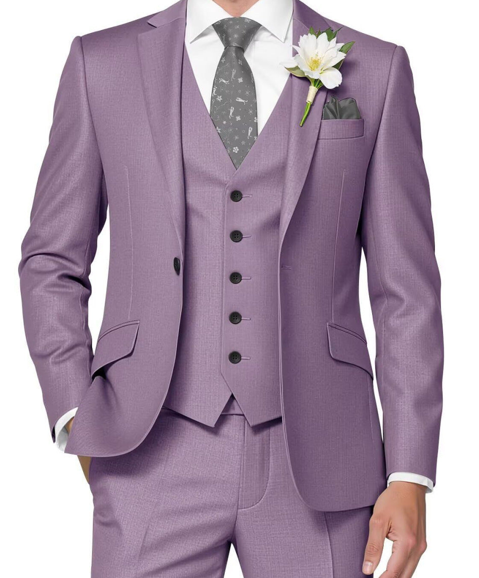 Men's Three-Piece Slim Fit Suit