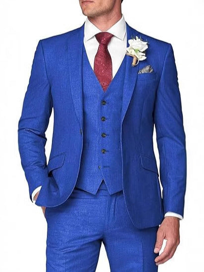 Men's Three-Piece Slim Fit Suit