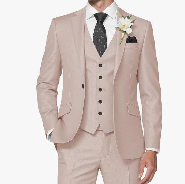 Men's Three-Piece Slim Fit Suit