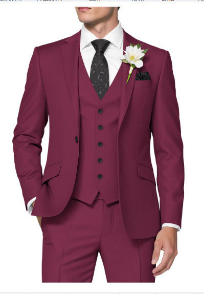 Men's Three-Piece Slim Fit Suit