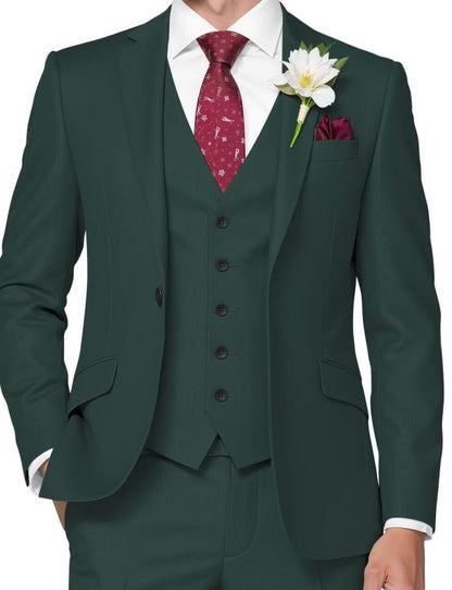 Men's Three-Piece Slim Fit Suit