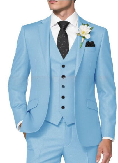 Men's Three-Piece Slim Fit Suit