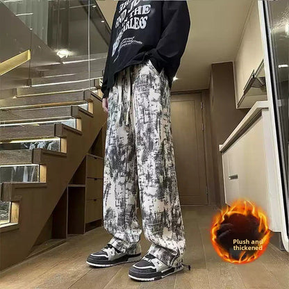 Men's Tie-Dye Wide-Leg Casual Pants