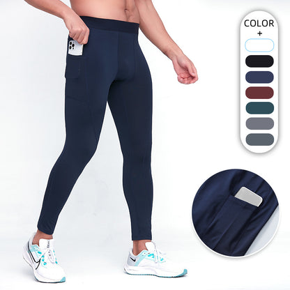 Men's tight-fitting long pants for sports