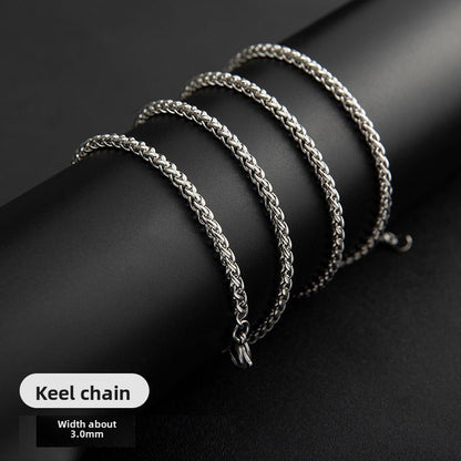 Men's titanium steel necklace