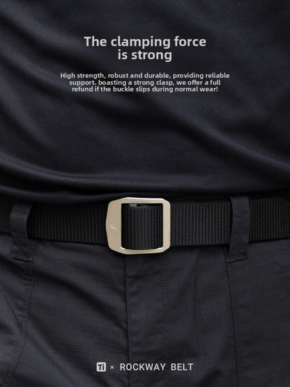 Men's Titanium Tactical Elastic Canvas Belt