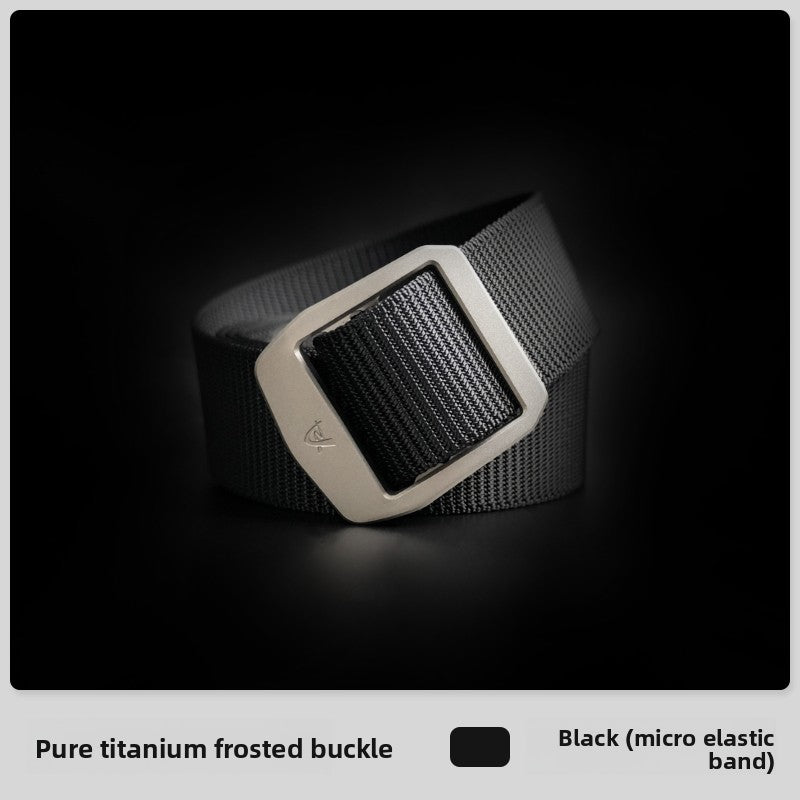 Men's Titanium Tactical Elastic Canvas Belt