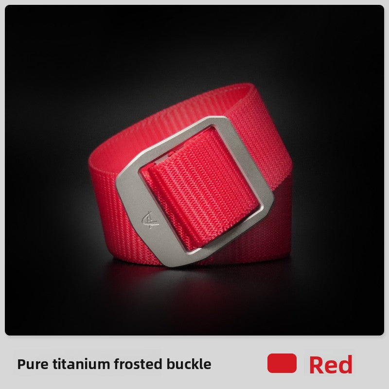 Men's Titanium Tactical Elastic Canvas Belt